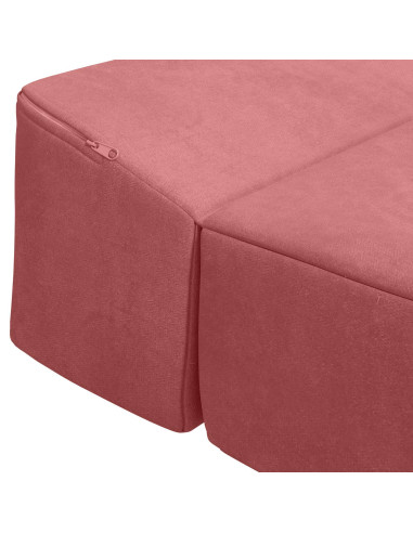 Divano Letto Pieghevole Rosa 200 x 70 x 15 cm Velluto