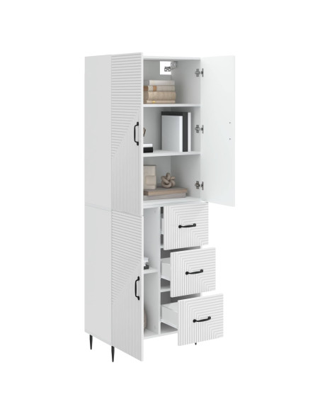 Set di armadi 2 pcs Bianco Lucido 66 x 34,5 x 89,5 cm