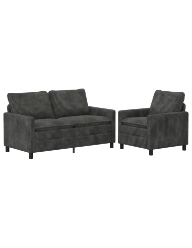 Set di divani 2 pcs Antracite Poliestere