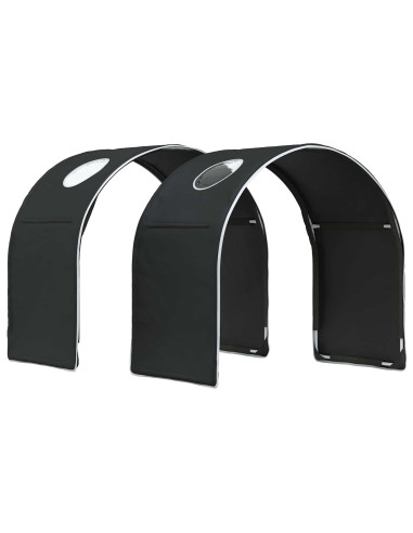 Letto con Tunnel 4 pcs Bianco e Nero Legno ingegnerizzato