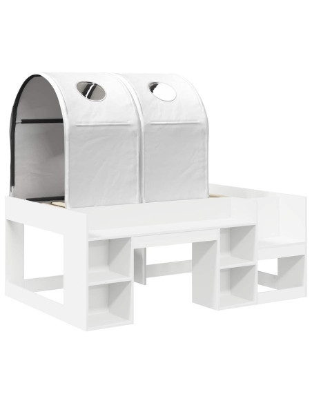 Letto con Tunnel 4 pcs Bianco Legno ingegnerizzato