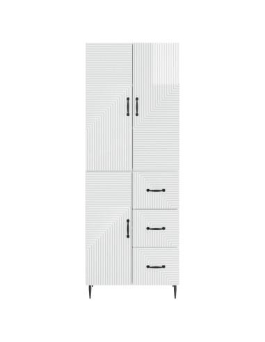 Set di armadi 2 pcs Bianco Lucido 66 x 34,5 x 89,5 cm