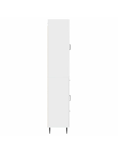 Set di armadi 2 pcs Bianco Lucido 66 x 34,5 x 89,5 cm