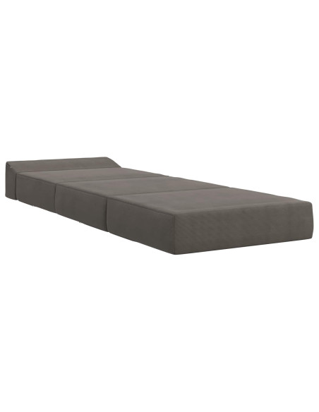 Divano Letto Pieghevole Grigio Chiaro 200 x 70 x 15 cm