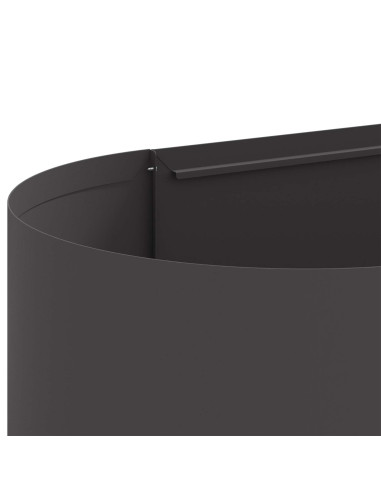 Letto rialzato da giardino Nero 120 x 40 x 40 cm Acciaio