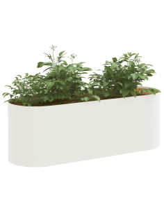 Letto rialzato da giardino Bianco 120 x 40 x 40 cm 2