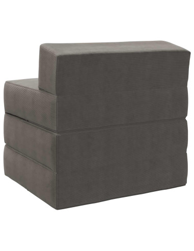 Divano Letto Pieghevole Grigio Chiaro 200 x 70 x 15 cm
