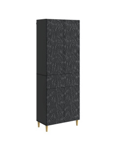 Set di armadi 2 pcs Nero Legno ingegnerizzato