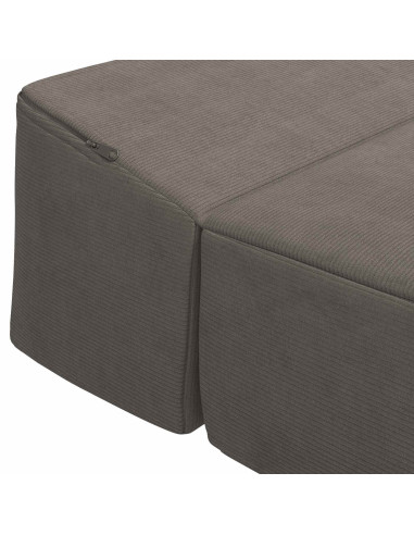 Divano Letto Pieghevole Grigio Chiaro 200 x 70 x 15 cm