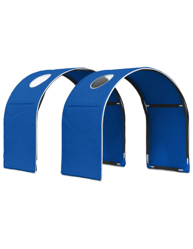 Letto con Tunnel 4 pcs Rovere Artigianale e Blu