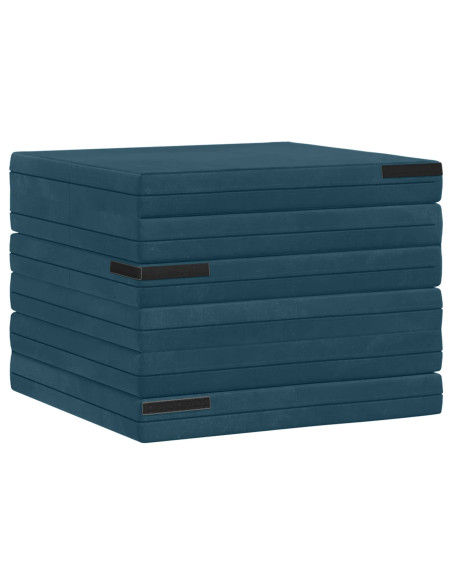 Divano Letto Pieghevole 140 x 67 x 45 cm Blu