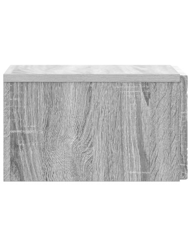Mobiletto da notte a muro Sonoma grigio 49 x 34,5 x 20 cm
