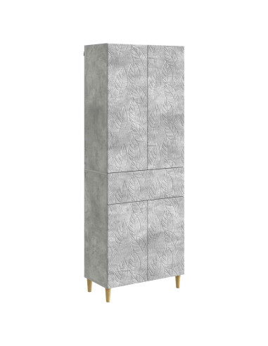Set di armadi 2 pcs Grigio Cemento Legno ingegnerizzato
