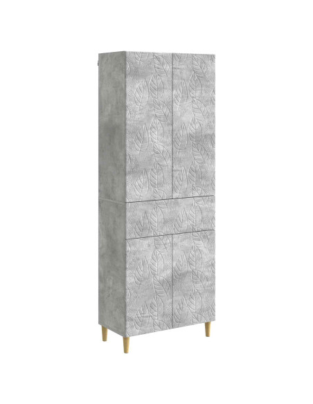 Set di armadi 2 pcs Grigio Cemento Legno ingegnerizzato