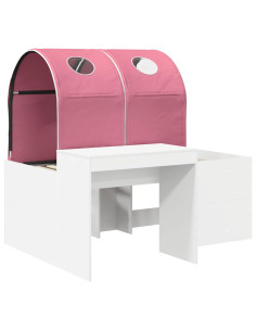 Letto con Tunnel 4 pcs Rovere Artigianale e Rosa 2
