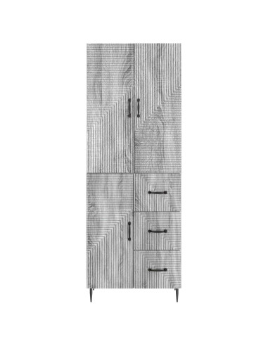 Set di armadi 2 pcs Sonoma grigio 66 x 34,5 x 89,5 cm