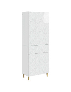 Set di armadi 2 pcs Bianco Lucido Legno ingegnerizzato