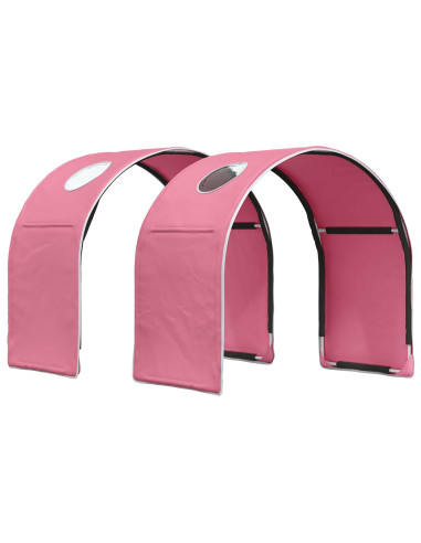 Letto con Tunnel 4 pcs Rovere Artigianale e Rosa