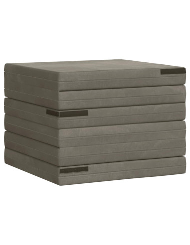 Divano Letto Pieghevole 140 x 67 x 45 cm Grigio Chiaro