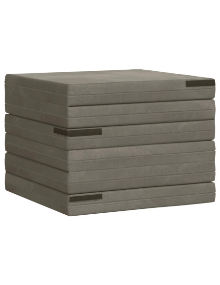 Divano Letto Pieghevole 140 x 67 x 45 cm Grigio Chiaro