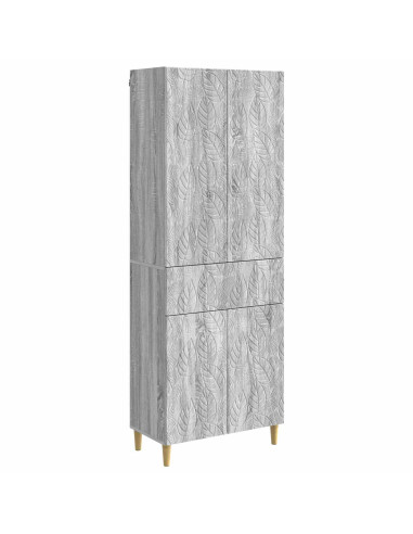 Set di armadi 2 pcs Sonoma grigio Legno ingegnerizzato