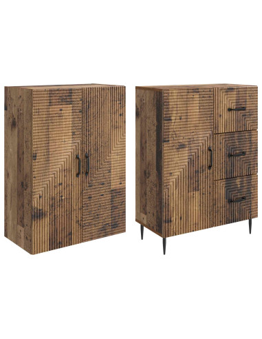 Set di armadi 2 pcs Legno antico 66 x 34,5 x 89,5 cm