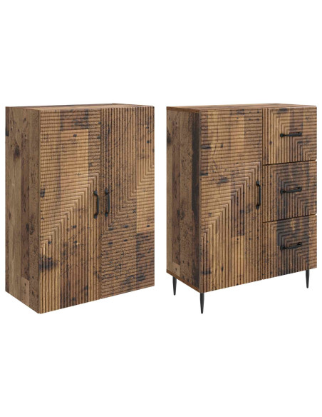 Set di armadi 2 pcs Legno antico 66 x 34,5 x 89,5 cm
