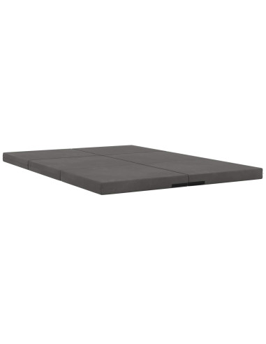 Divano Letto Pieghevole 140 x 67 x 45 cm Grigio Scuro