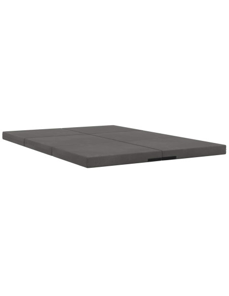 Divano Letto Pieghevole 140 x 67 x 45 cm Grigio Scuro