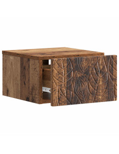 Mobiletto da notte a muro Legno antico 49 x 34,5 x 20 cm 2