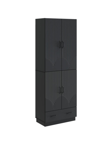 Set di armadi 2 pcs Nero Legno ingegnerizzato