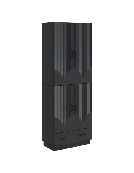 Set di armadi 2 pcs Nero Legno ingegnerizzato