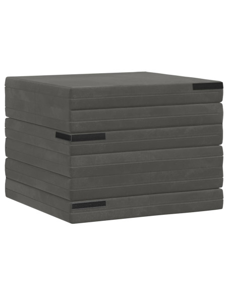 Divano Letto Pieghevole 140 x 67 x 45 cm Grigio Scuro