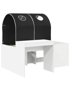Letto con Tunnel 4 pcs Rovere Artigianale e Nero 2