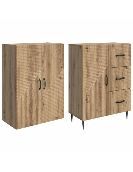 Set di armadi 2 pcs Rovere Artigianale 66 x 34,5 x 89,5 cm