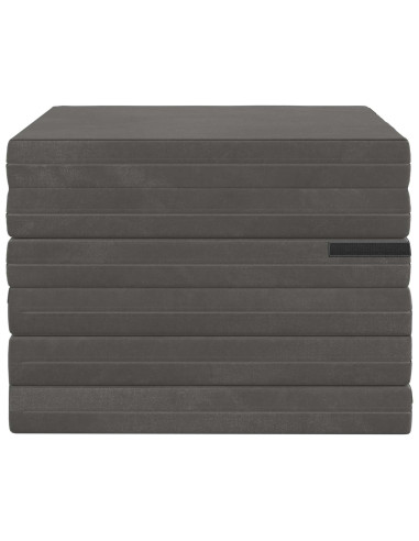 Divano Letto Pieghevole 140 x 67 x 45 cm Grigio Scuro