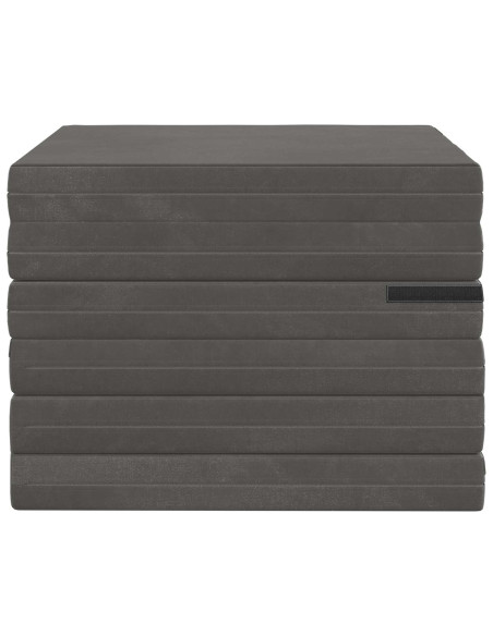 Divano Letto Pieghevole 140 x 67 x 45 cm Grigio Scuro
