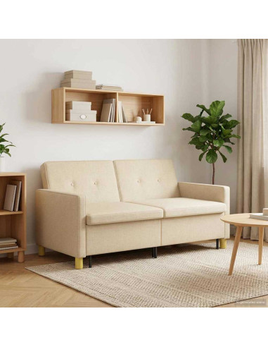 Divano Letto Estraibile Crema Tessuto