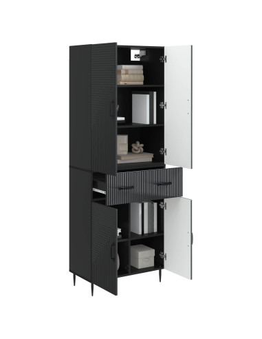 Set di armadi 2 pcs Nero 66 x 34,5 x 89,5 cm