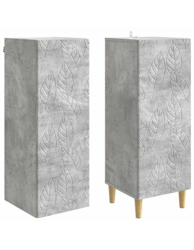 Set di armadi 2 pcs Grigio Cemento Legno ingegnerizzato