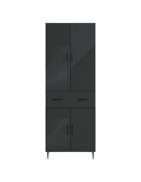 Set di armadi 2 pcs Nero 66 x 34,5 x 89,5 cm