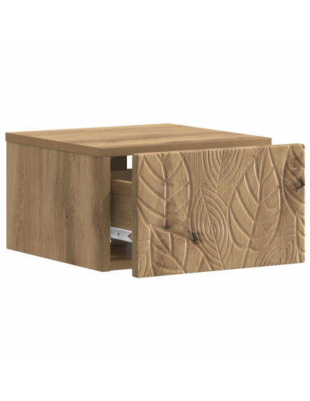 Mobiletto da notte a muro Rovere Artigianale 49 x 34,5 x 20 cm