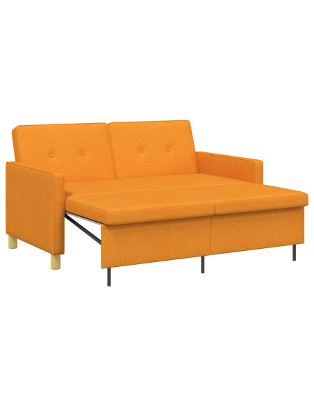 Divano Letto Estraibile Giallo Scuro Tessuto