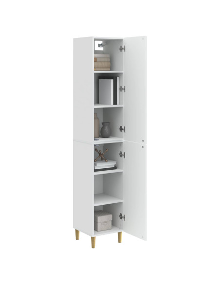 Set di armadi 2 pcs Bianco Lucido Legno ingegnerizzato