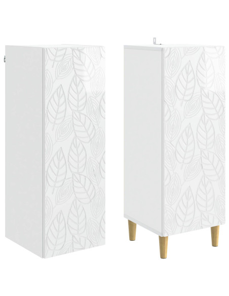 Set di armadi 2 pcs Bianco Lucido Legno ingegnerizzato