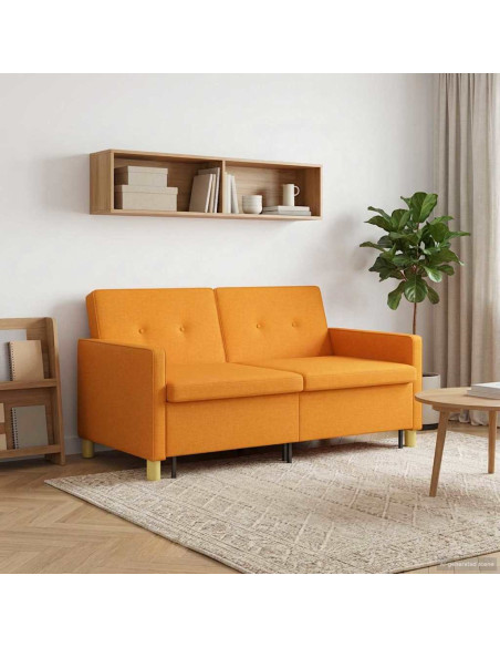 Divano Letto Estraibile Giallo Scuro Tessuto