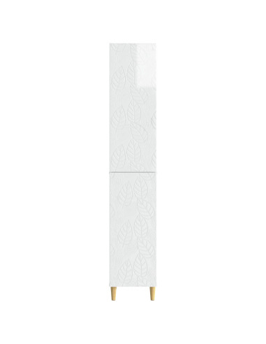 Set di armadi 2 pcs Bianco Lucido Legno ingegnerizzato