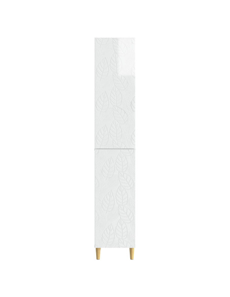 Set di armadi 2 pcs Bianco Lucido Legno ingegnerizzato