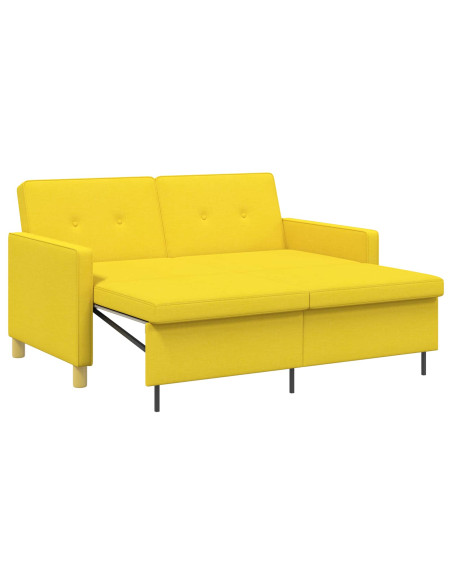 Divano Letto Estraibile Giallo Chiaro Tessuto