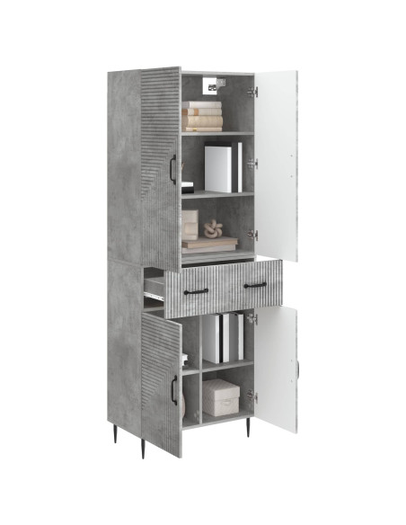 Set di armadi 2 pcs Grigio Cemento 66 x 34,5 x 89,5 cm